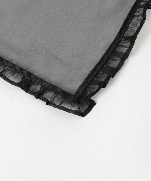 スカーフ バンダナ GANNI　Silk Organza Frill Scarf レディース_4