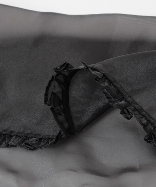 スカーフ バンダナ GANNI　Silk Organza Frill Scarf レディース_5