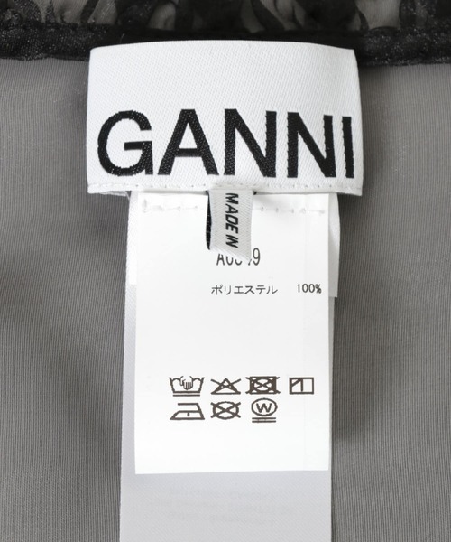 スカーフ バンダナ GANNI　Silk Organza Frill Scarf レディース_6