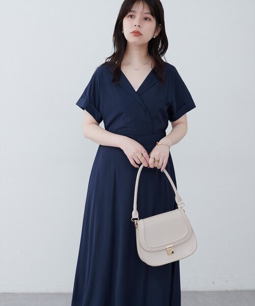 natural couture ワンピース 「WEB限定」トライアングルカラー