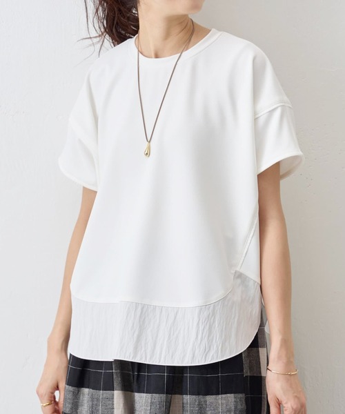 「REFLEM」 半袖カットソー FREE ホワイト レディース REFLEM 「REFLEM」 刺繍半袖Tシャツ FREE ホワイト レディース