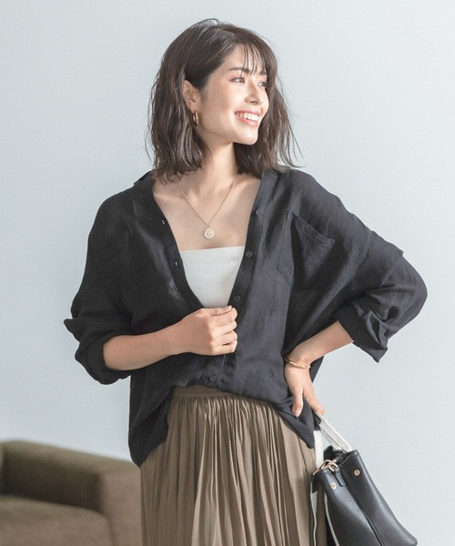 「BAYFLOW」 長袖シャツ MEDIUM ブラック レディース