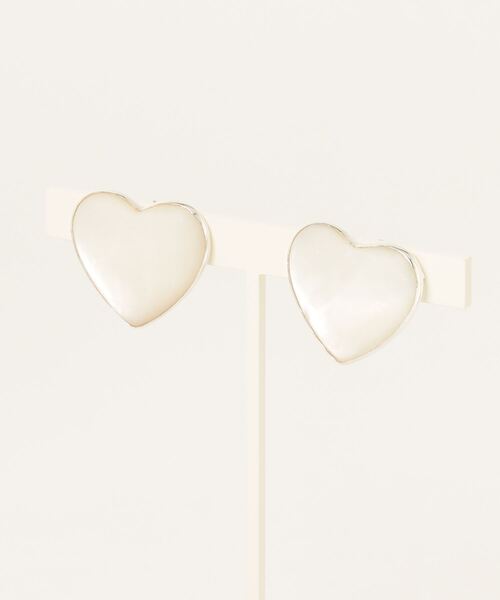 ピアス ANNIKA INEZ Pearl Heart Earrings， Sml アニカ イネズ パールハート ピアス スモール レディースの画像