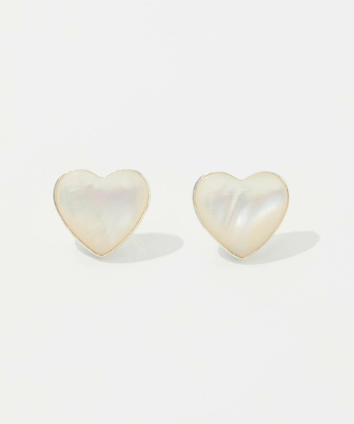 ピアス ANNIKA INEZ Pearl Heart Earrings， Sml アニカ イネズ パールハート ピアス スモール レディースの画像