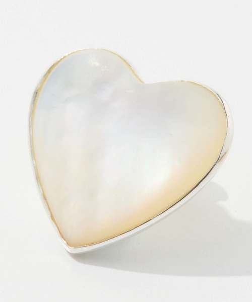 ピアス ANNIKA INEZ Pearl Heart Earrings， Sml アニカ イネズ パールハート ピアス スモール レディースの画像