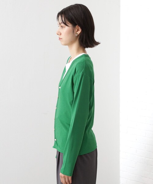 THE SHOP TK カーディガン シアーフライスVカーデ レディース