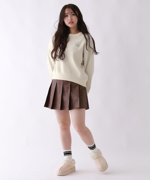 repipi armario（レピピアルマリオ） スカート フェイクレザープリーツ