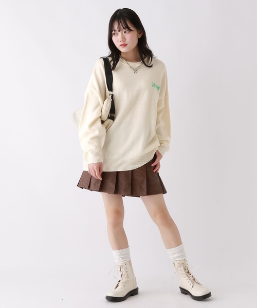 repipi armario（レピピアルマリオ） スカート フェイクレザープリーツ