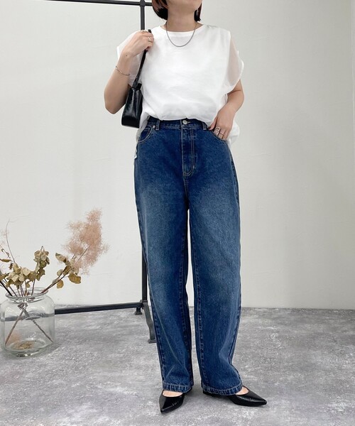 「fredy emue」 半袖ブラウス 38 ライトグレー レディース_画像2