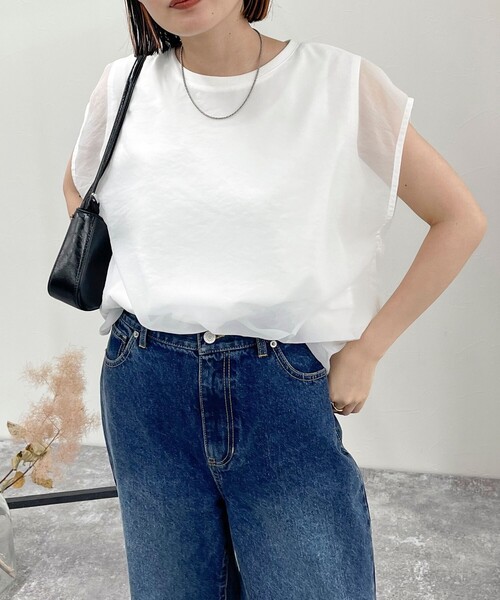 「fredy emue」 半袖ブラウス 38 ライトグレー レディース_画像7