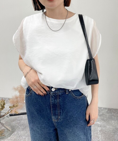 「fredy emue」 半袖ブラウス 38 ライトグレー レディース_画像8