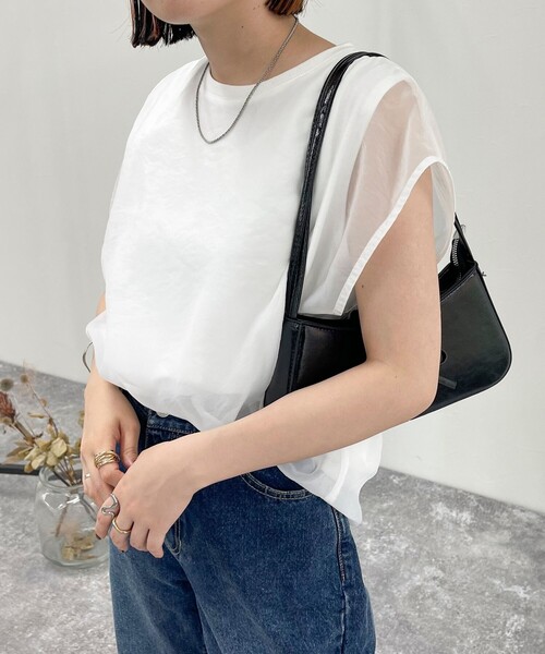 「fredy emue」 半袖ブラウス 38 ライトグレー レディース_画像9