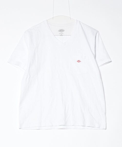 Danton（ダントン） ワンポイント半袖Tシャツ 36 ホワイト レディース