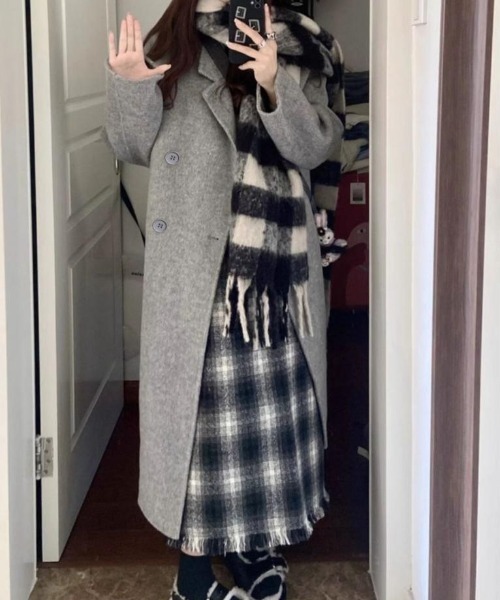 cammie コート チェスターコート ダブル チェスターロングコート