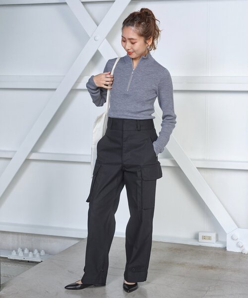 「Spick & Span」 カーゴパンツ 36 ブラック レディース