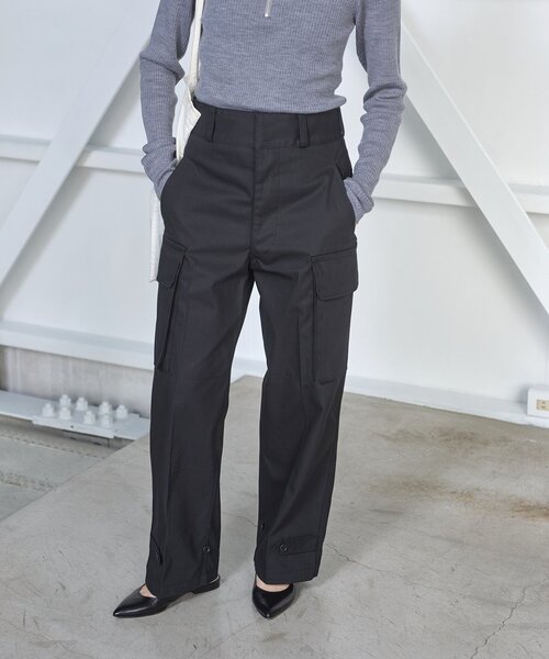 「Spick & Span」 カーゴパンツ 36 ブラック レディース