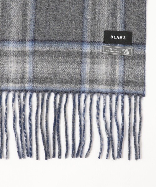 BEAMS（ビームス） マフラー グラデーション チェック マフラー メンズ