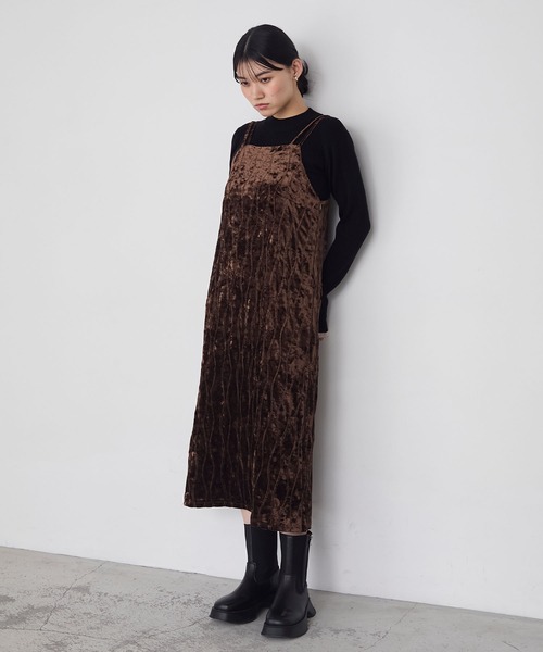 forksy.（フォルクシー） ワンピース 「forksy.」裾スリットベロア