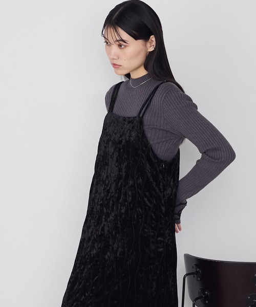 forksy.（フォルクシー） ワンピース 「forksy.」裾スリットベロア