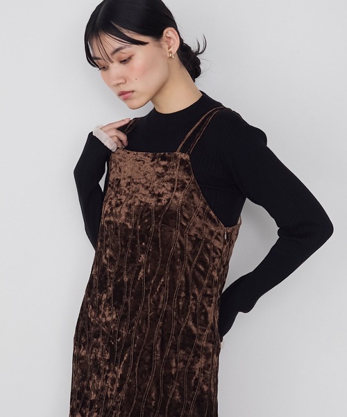 forksy.（フォルクシー） ワンピース 「forksy.」裾スリットベロア