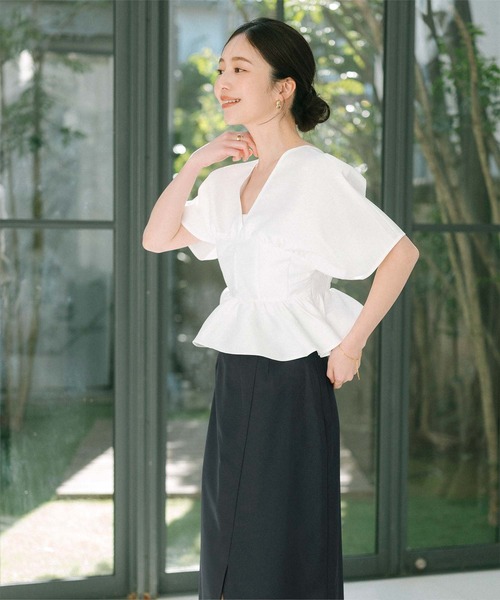 「ur's」 半袖ブラウス M ブラック レディース_画像5