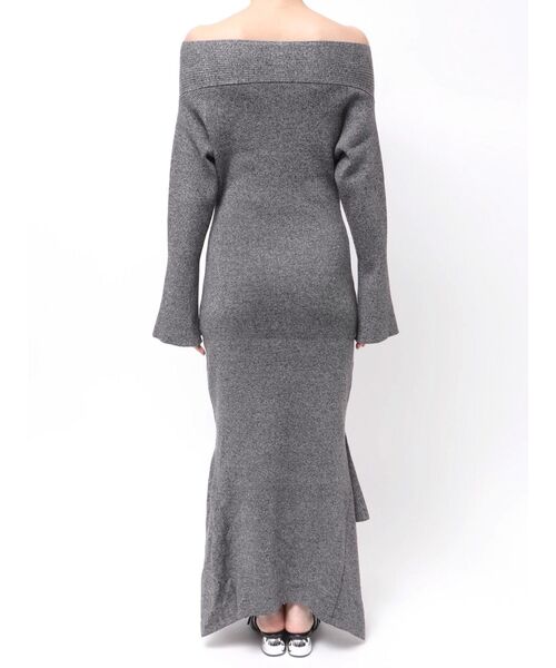 LAGUNAMOON（ラグナムーン） ワンピース オフショルリブニット