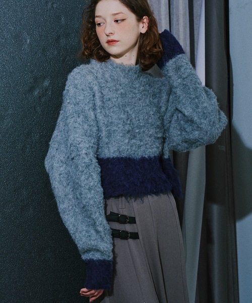 VIOLETTA（ヴィオレッタ） ニット セーター バイカラーモヘア