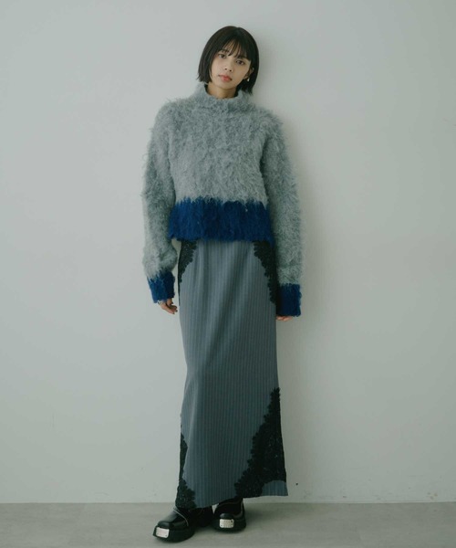 VIOLETTA（ヴィオレッタ） ニット セーター バイカラーモヘア