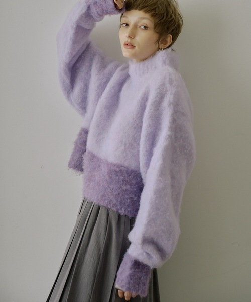 VIOLETTA（ヴィオレッタ） ニット セーター バイカラーモヘア