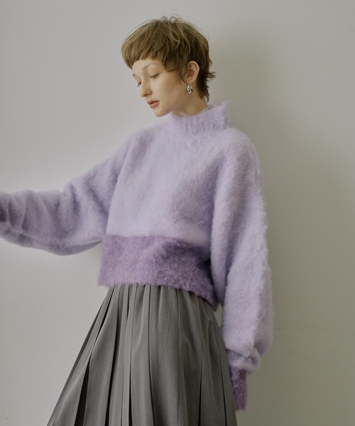 VIOLETTA（ヴィオレッタ） ニット セーター バイカラーモヘア