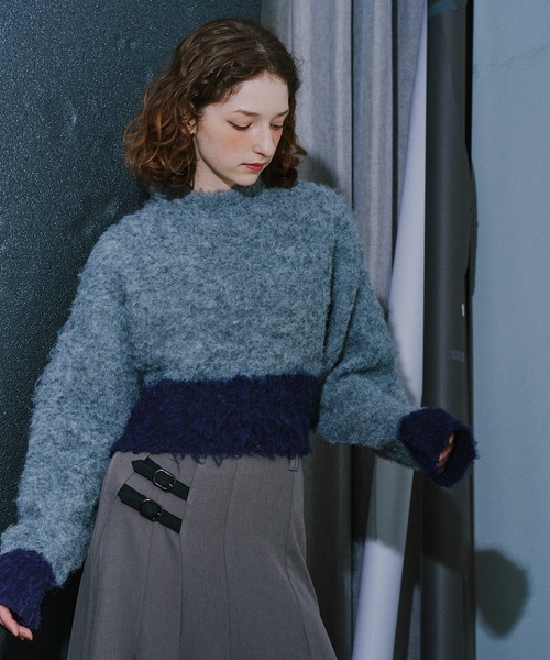 VIOLETTA（ヴィオレッタ） ニット セーター バイカラーモヘア