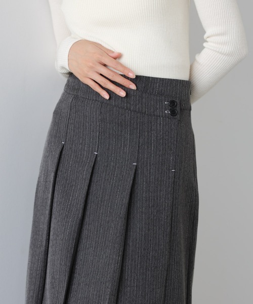 BAB（バブ） スカート 「選べるサイズ展開」ピンストライプサイド