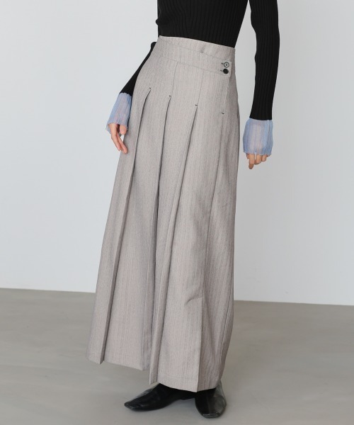 BAB（バブ） スカート 「選べるサイズ展開」ピンストライプサイド