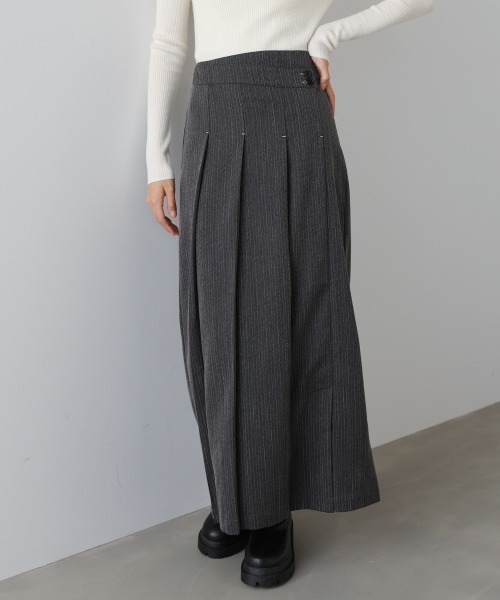 BAB（バブ） スカート 「選べるサイズ展開」ピンストライプサイド