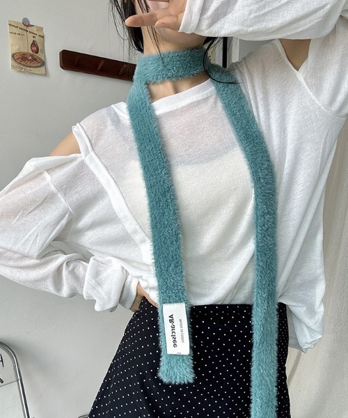 ストール マフラー 細ニットスカーフ/ストール レディース : ZOZOTOWN