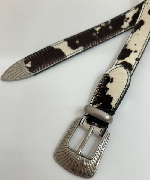 Lee（リー） ベルト 25mm レザー ハラコ調 ウエスタン ナローベルト