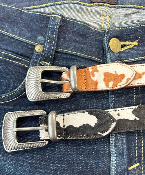 Lee（リー） ベルト 25mm レザー ハラコ調 ウエスタン ナローベルト