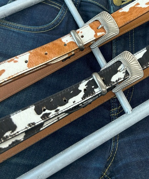 Lee（リー） ベルト 25mm レザー ハラコ調 ウエスタン ナローベルト