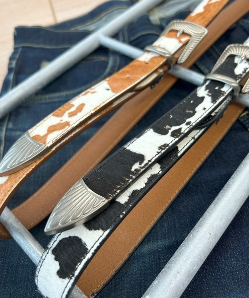 Lee（リー） ベルト 25mm レザー ハラコ調 ウエスタン ナローベルト