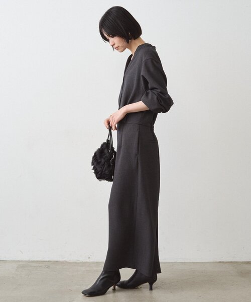 今期完売☆Loungedress ラウンジドレス シアーブルゾン ブラック☆新品 Loungedress（ラウンジドレス） ワンピース Vワンピース : ZOZOTOWN