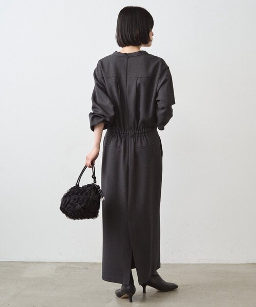 新品　Loungedress ボリュームブルゾン　ラウンジドレス Loungedress（ラウンジドレス） ワンピース Vワンピース : ZOZOTOWN