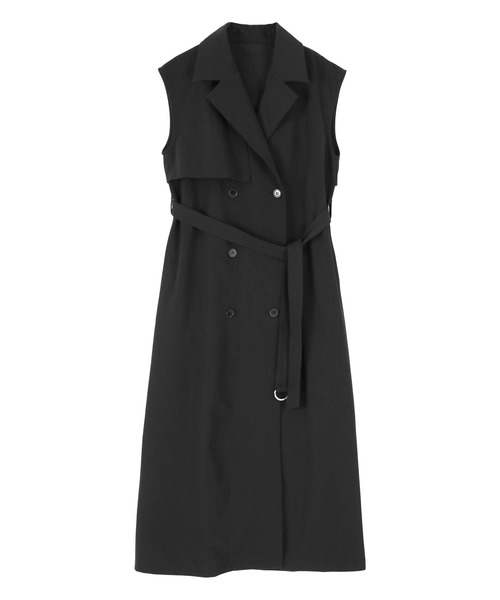 「ur's」 ノースリーブワンピース M ブラウン レディース_画像3