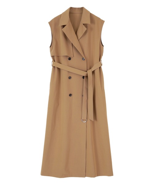 「ur's」 ノースリーブワンピース M ブラウン レディース_画像4