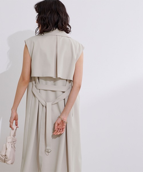 「ur's」 ノースリーブワンピース M ブラウン レディース_画像6