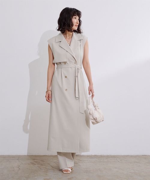 「ur's」 ノースリーブワンピース M ブラウン レディース_画像7