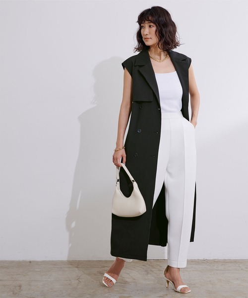 「ur's」 ノースリーブワンピース M ブラウン レディース_画像9