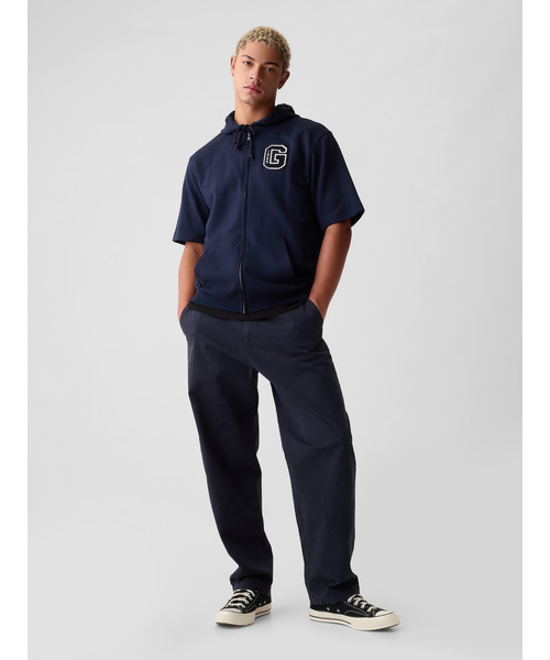 GAP 「GAP」 ジップアップパーカー L ネイビー メンズ : ZOZOTOWN