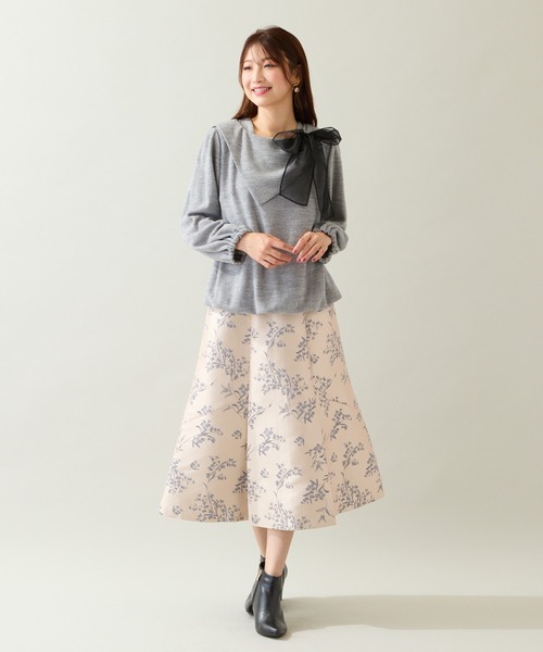 Rose Tiara（ローズティアラ） tシャツ ビッグカラーリボンカットソー