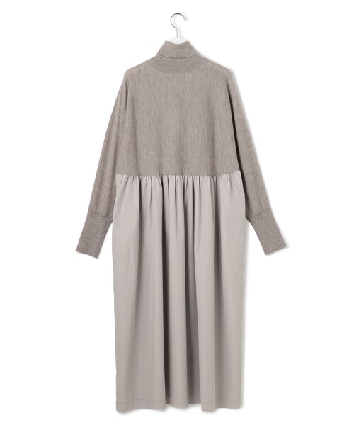 23区（ニジュウサンク） ワンピース 「洗える」ギャザーコンビ ニット