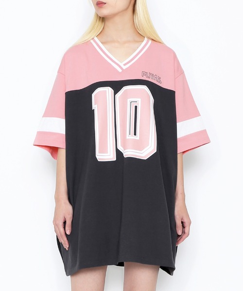 「PUNYUS」 半袖Tシャツ 3 ブラウン レディース_画像2